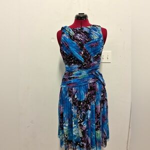 Calvin Klein Vibrant Blue and Purple Maxi Dress